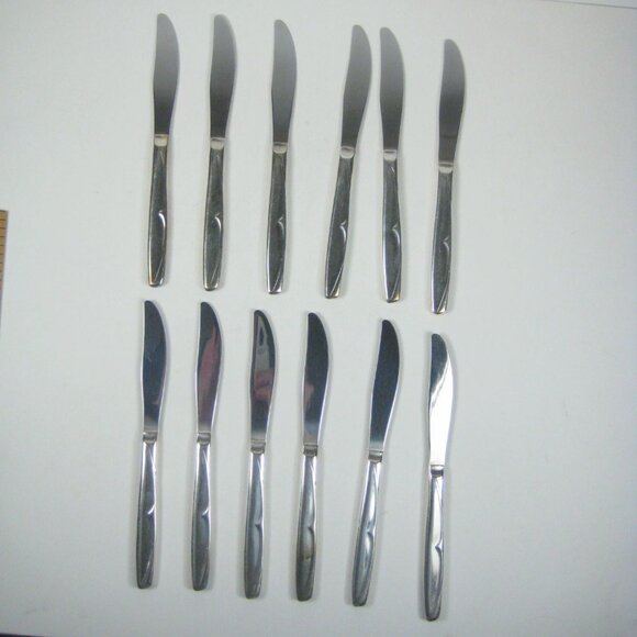 Concept Pattern 1957 Set of 12 Vintage Stainless Steel Butter Knives Knife - Picture 4 of 5